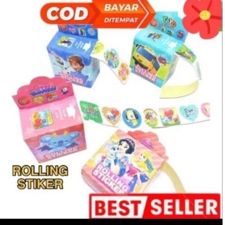 

mainan anak stiker rolling karakter.