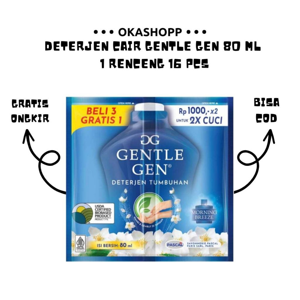 deterjen cair sachet gentle gen