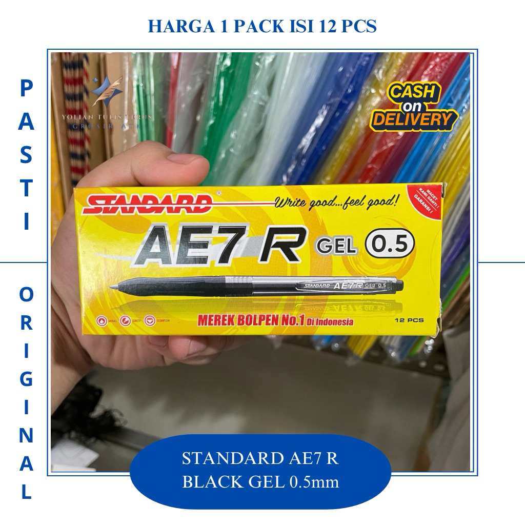 

Pulpen Standard AE7R Black 0.5mm 1pack (12pcs)