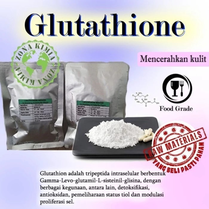 Murni Glutathione Powder 25gr - Gluta Bubuk / Produk Original / Glutathione Powder 100gram Gluta Bub