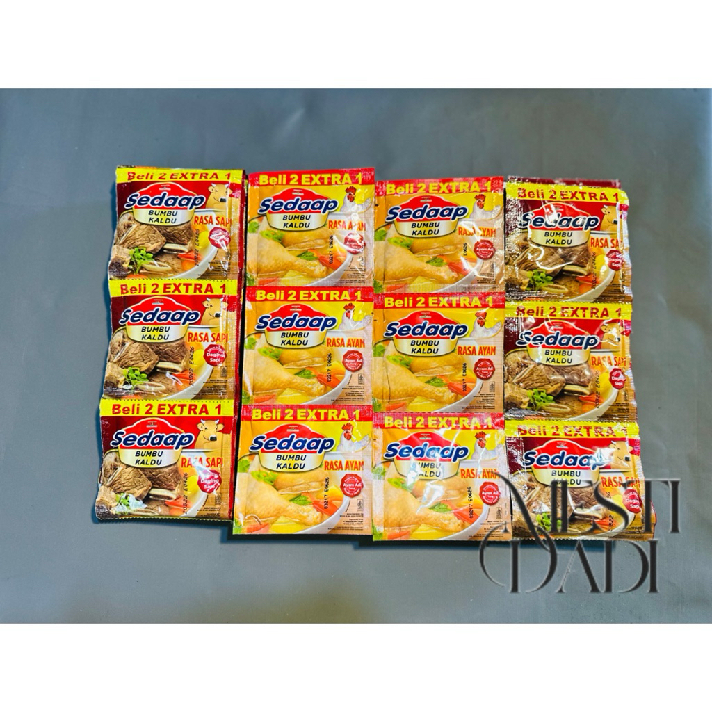 

[72 PCS] Sedaap Bumbu Kaldu Penyedap Spesial 9gr Kaldu Rasa Sapi Ayam Unilever Sop Iga Bumbu Masak Makanan Kebutuhan Memasak Instan Spesial Ektrak Daging Sachet Eceran Ecer Renceng Rencengan Gram