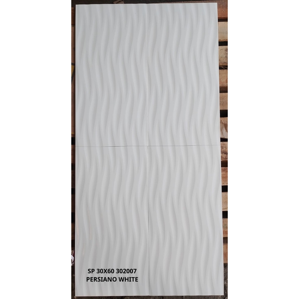 KERAMIK DINDING GLOSSY 30X60 PERSIANO WHITE 302007 BY SUN POWER CERAMICS KERAMIK DINDING 30X60 KERAM