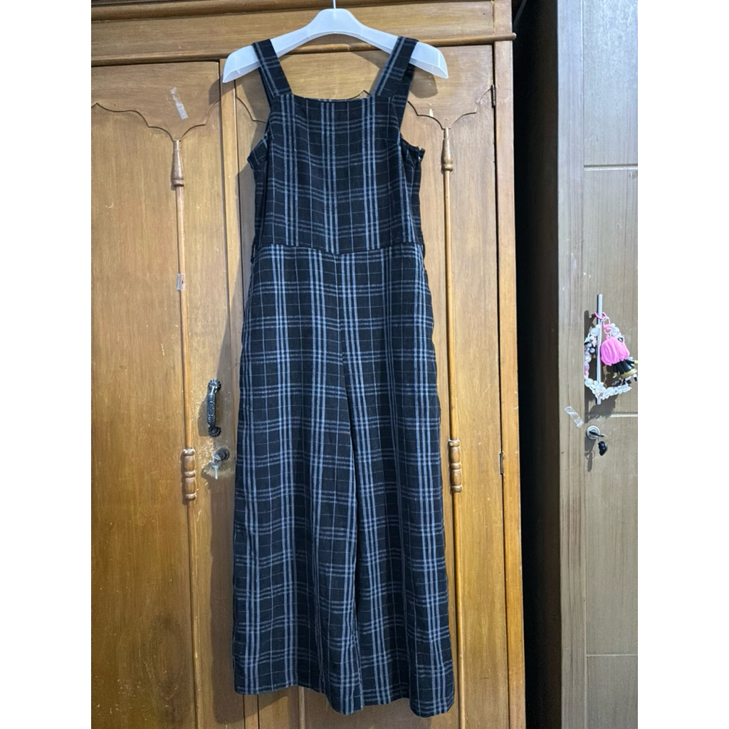 Zara Plaid Jump-suit
