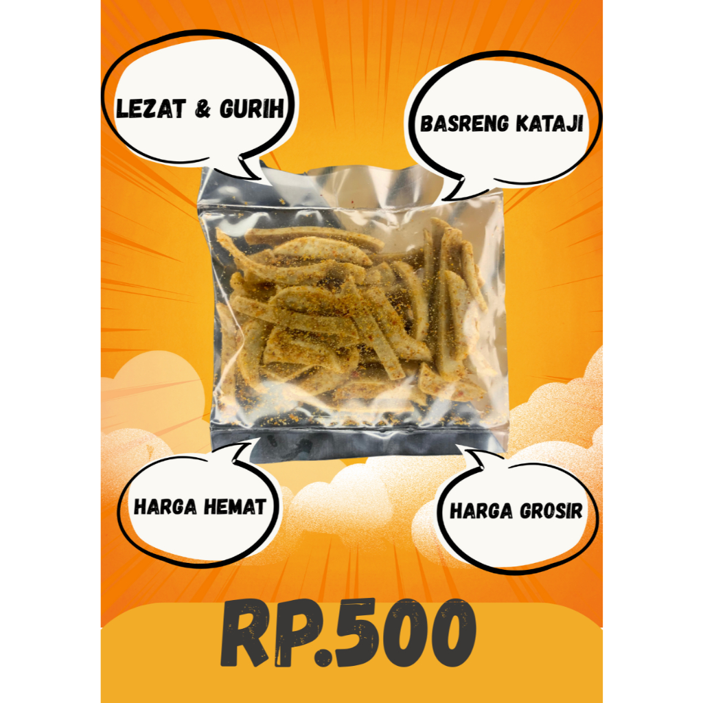 

Basreng 500-an Murah Meriah | Terbuat dari Basreng Kataji Pedas Gurih!