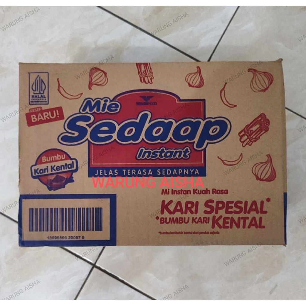 

Mi Instan Mie Sedaap Kari Spesial per dus/karton isi 40 pcs