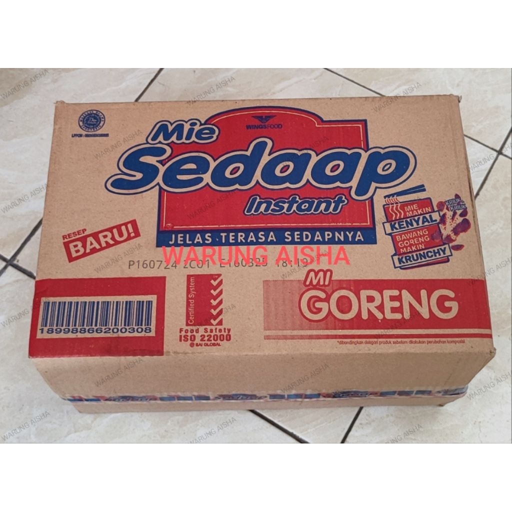 

Mi Instan Mie Sedaap Goreng per dus/karton isi 40 pcs