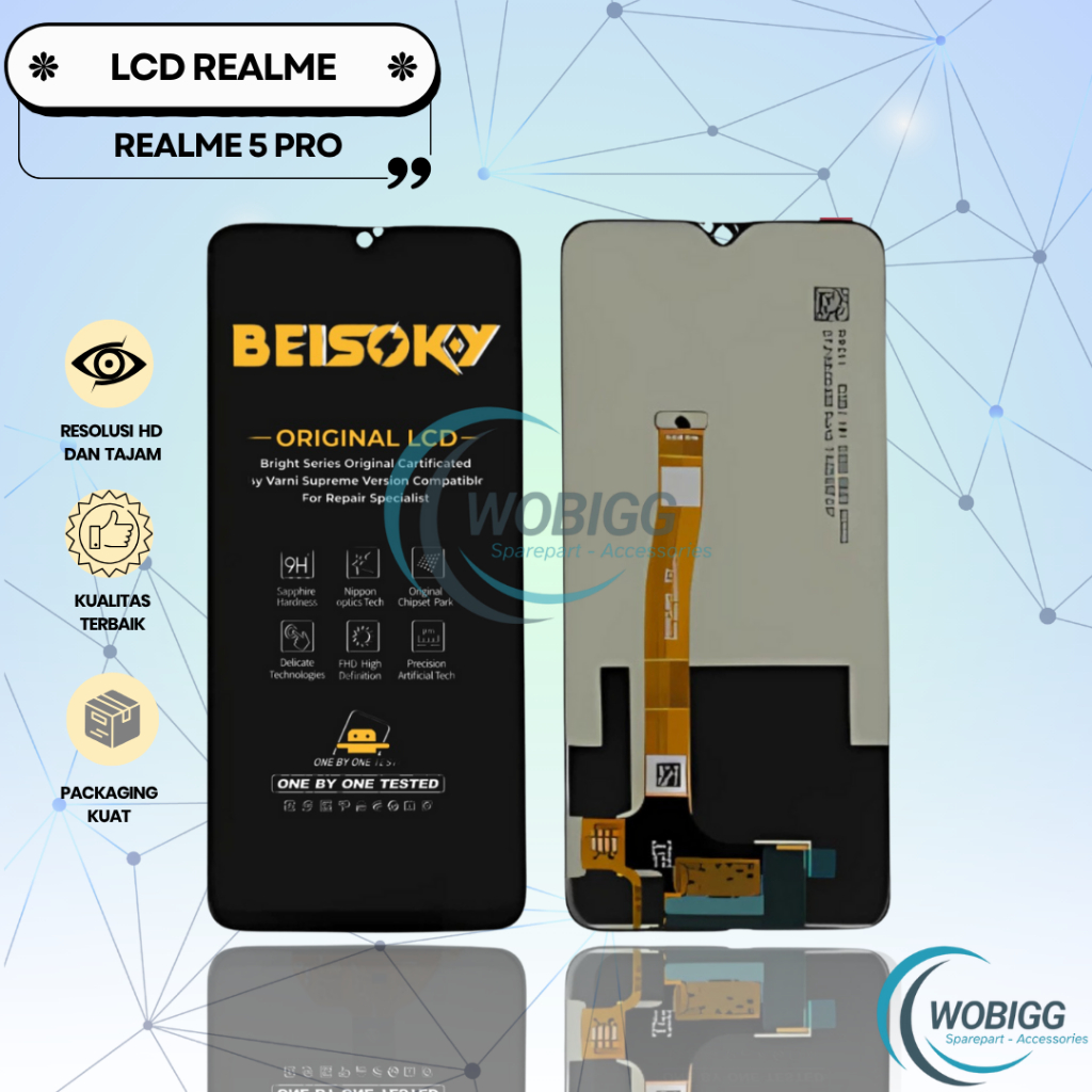 LCD TOUCHSCREEN REALME 5 PRO / RMX1971 / REALME Q ORIGINAL FULLSET COMPLETE SPAREPART HP