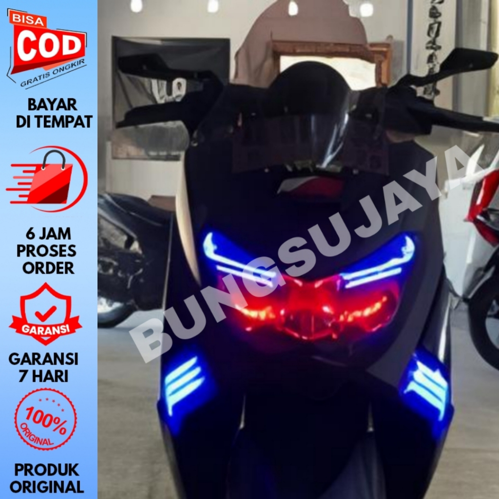 SATU PAKET LAMPU ALIS DRL YAMAHA NMAX OLD SIAP PASANG BONUS DEMON EYES BERKUALITAS TIDAK BERBINTIK