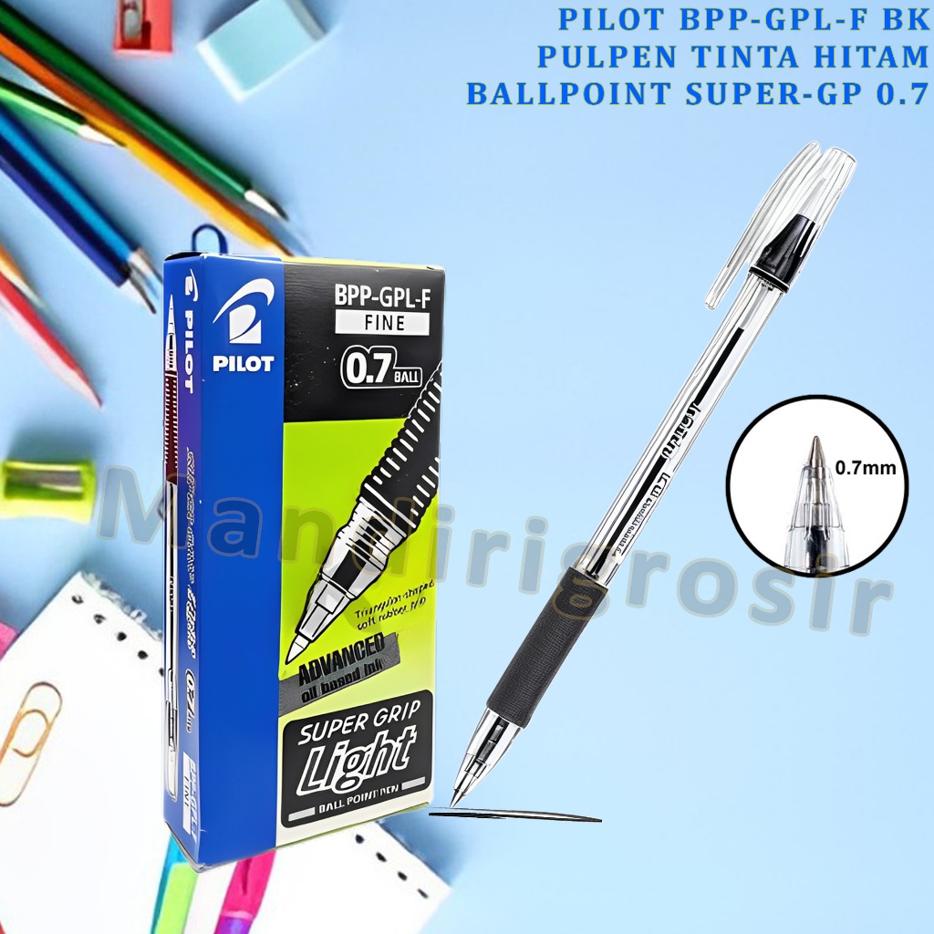 

Pulpen Tinta Hitam * Pilot Pen * Ballpoint Super Gp-0.7 * BPP-GPL-F BK