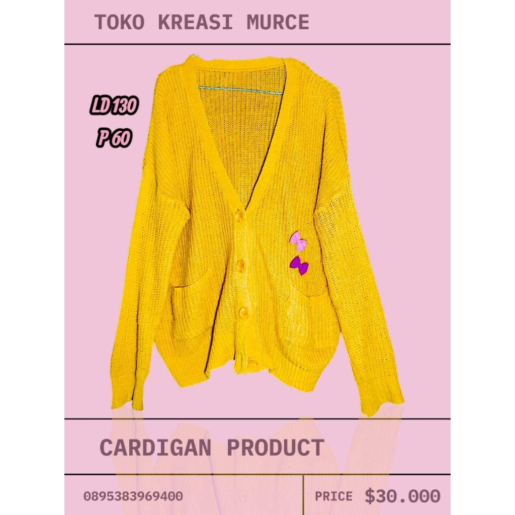 Cardigan Motif Lengan Panjang