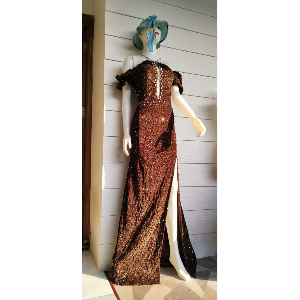 Dres pesta, gaun singer, dres penyanyi, dres payet, gaun modern