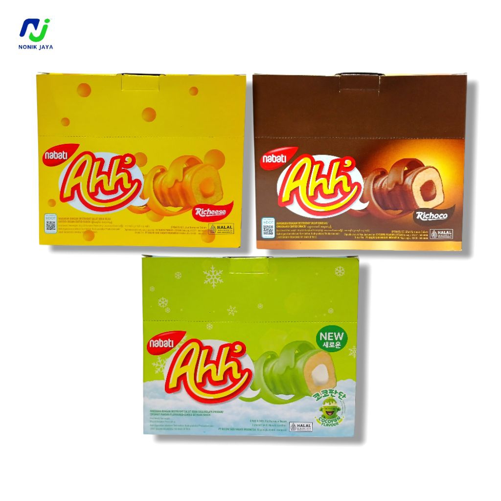 

Nabati Ahh Wafer Stick Box Isi 20 Pcs@4gr