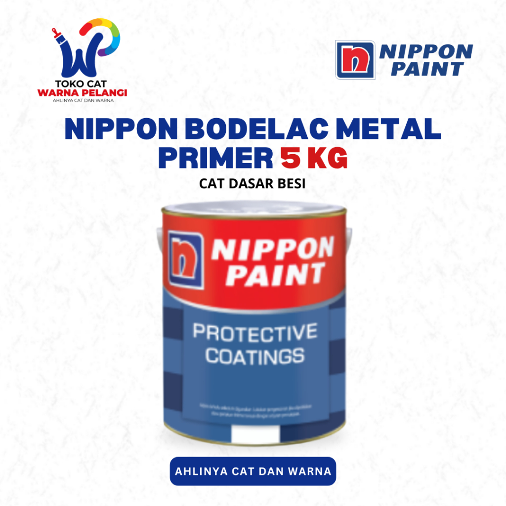 NIPPON PAINT Bodelac Metal Primer (Meni Besi) 5 Kg | Cat Dasar Besi Nippon Bodelac Metal Primer