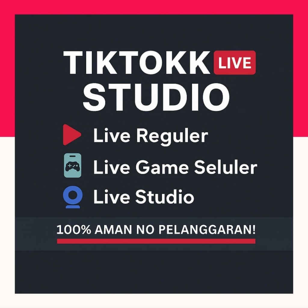 Akun tiktok live studio langsung bisa dipakai live sreaming PC/laptop aman no pelanggaran