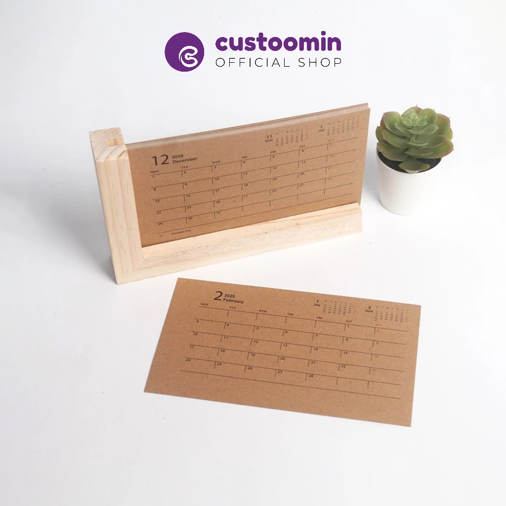 

Kalender 2026 Dekorasi #Model L - (Ukuran A5 20,5x12,5 cm) - Kalender Dekorasi | Custoom.in