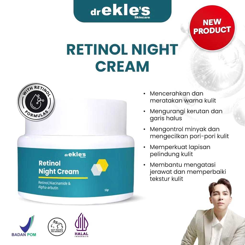 dr Ekles Skincare - Retinol Night Cream 10 gram - Krim Malam Retinol