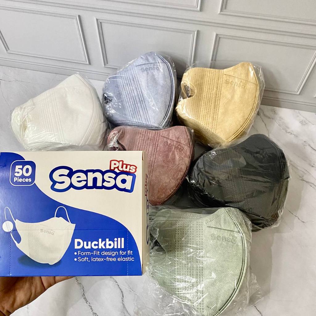 MASKER DUCKBILL EARLOOP SENSA PLUS 3PLY DAN 4 PLY / MASKER DUCKBILL NON HIJAB