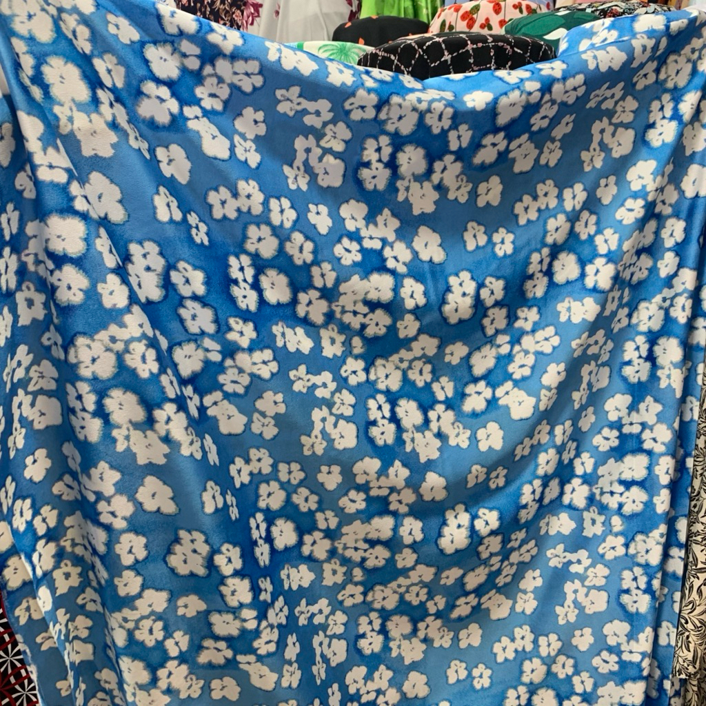 kain silk crepe motif bunga - kain silk bunga - kain silk premium motif