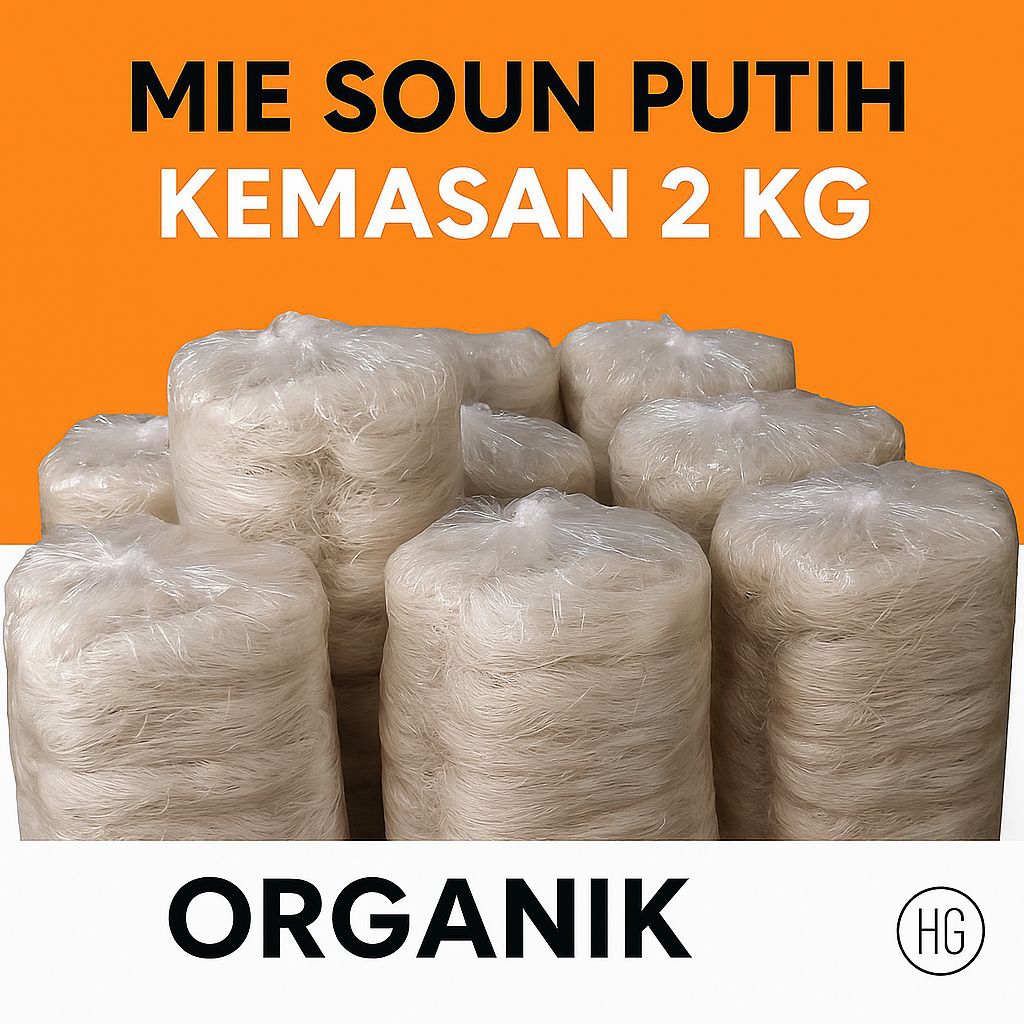 

Mie Soun Putih Pack 2 KG /Glass Noodle Pati Aren - Alami Kenyal Nikmat Hasil Gunung