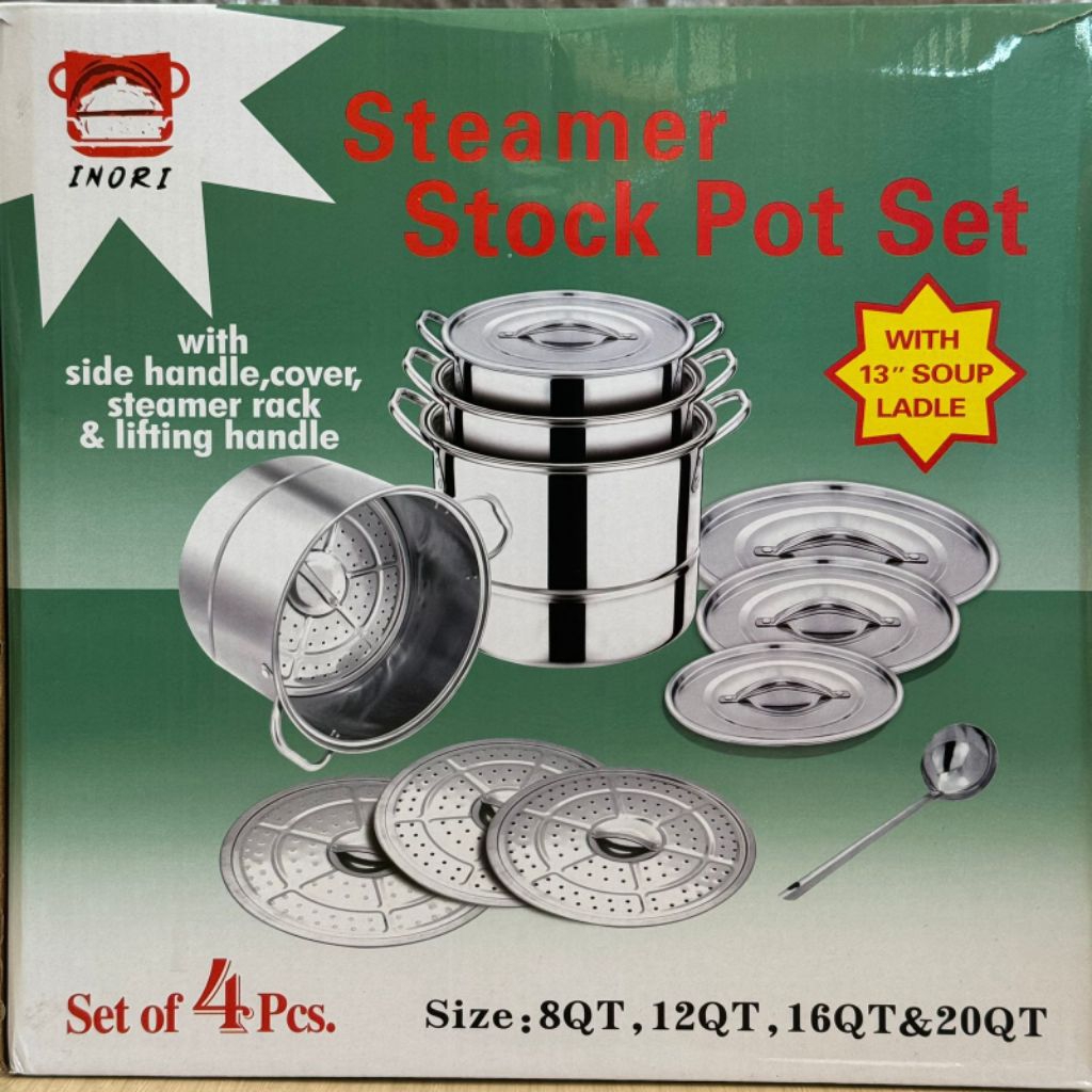Stock Pot Panci Kukus Inori Set Stainless Steel
