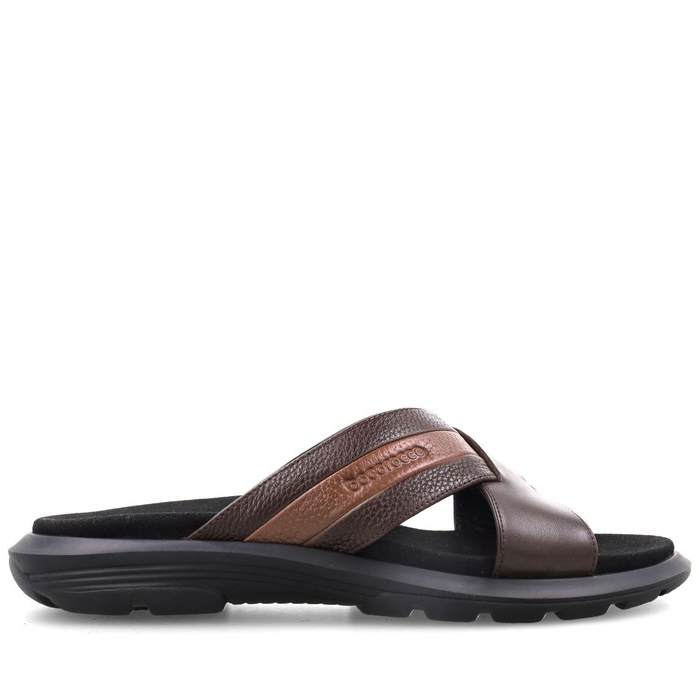 Bocorocco U. Marco 05 Testa Di Moro Opaco - Sandal Pria Kulit Asli Halal (Sandal Umroh dan Haji)