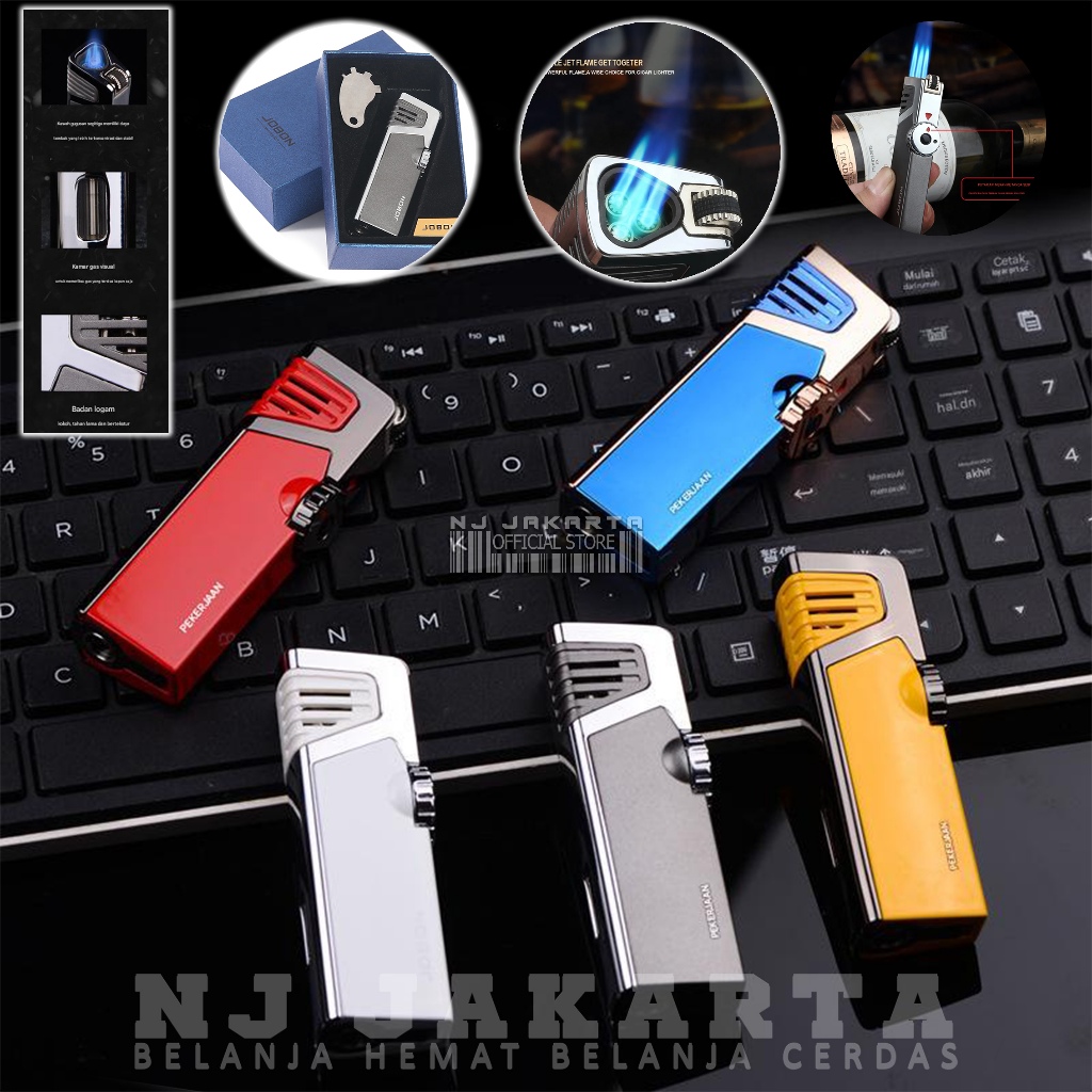 Korek Api JOBON Tiga Mata Las Jobon Lighter ZB-190 / Korek Api Gas Las 3 Api / Korek Gas