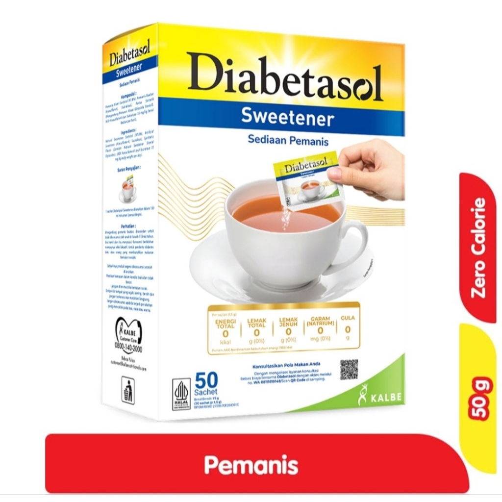 

Diabetasol Pemanis Gula Tanpa Kalori 50G
