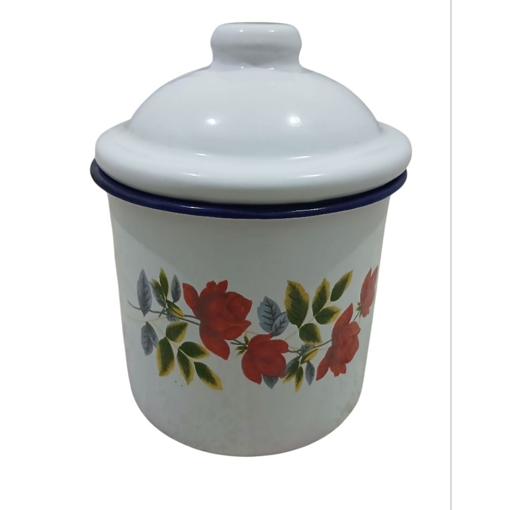 Mug / Cangkir tutup Enamel 9cm / pc