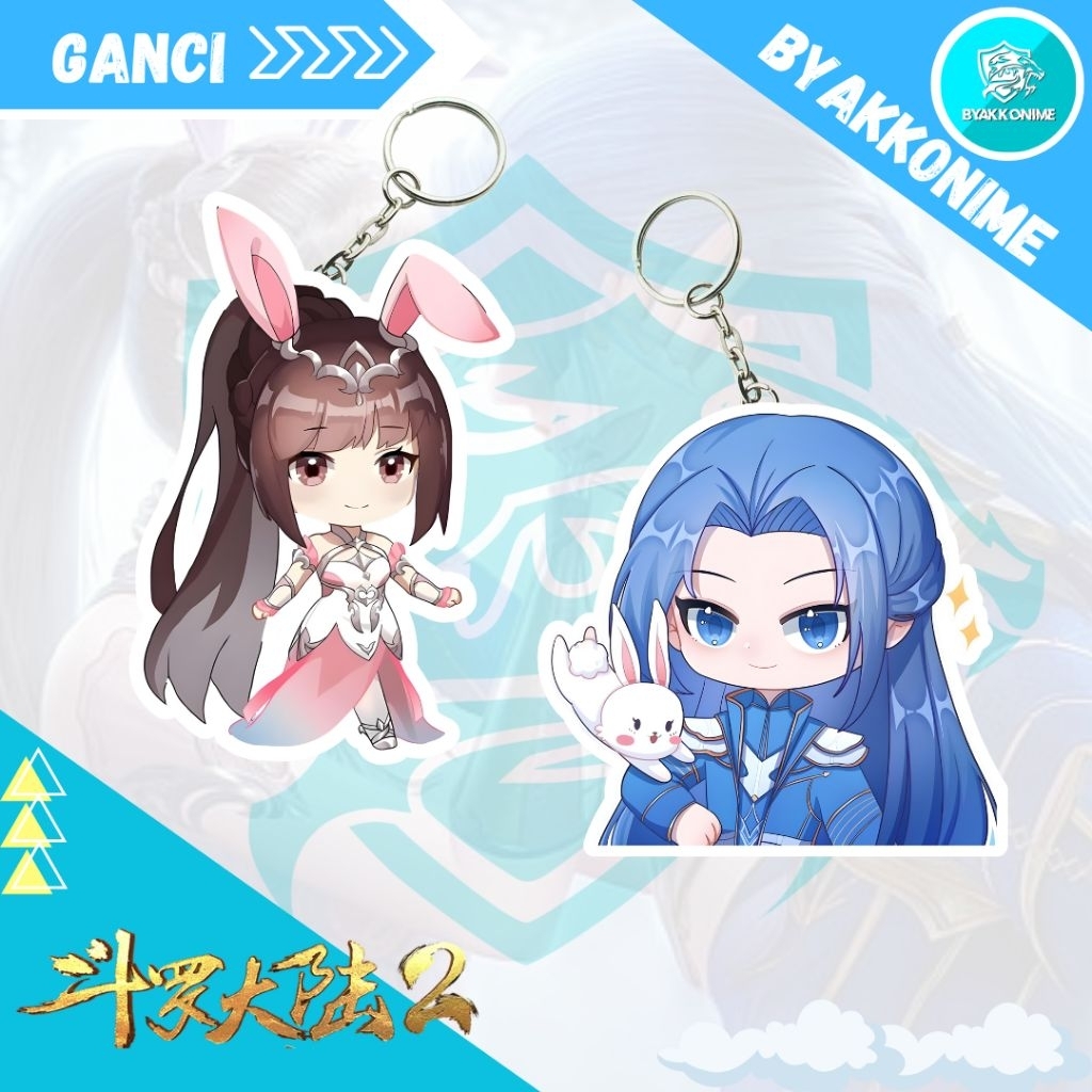 Keychain Acrylic Anime Donghua Soul Land - Tang San, Xiao Wu Ganci Anime Akrilik