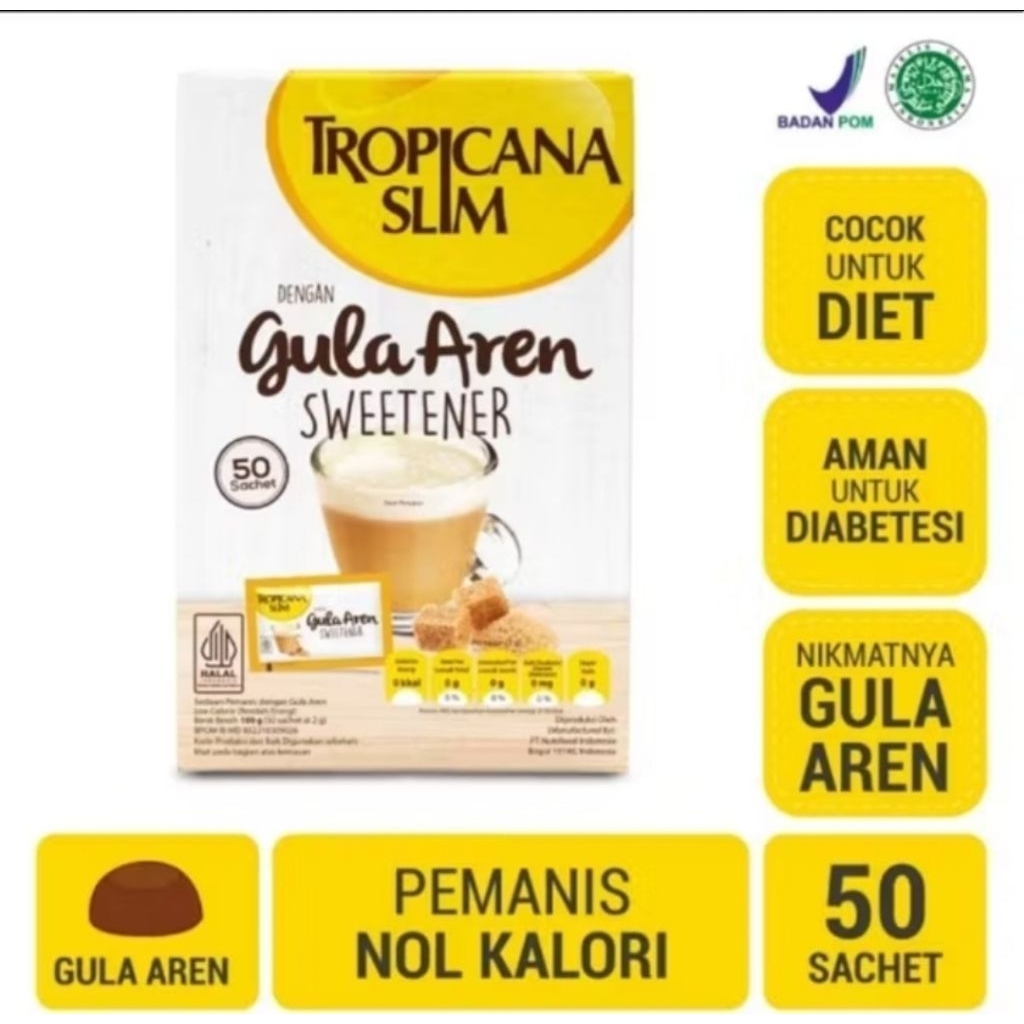 

Tropicana Slim Sweetener Gula Aren / Gula Aren Diet