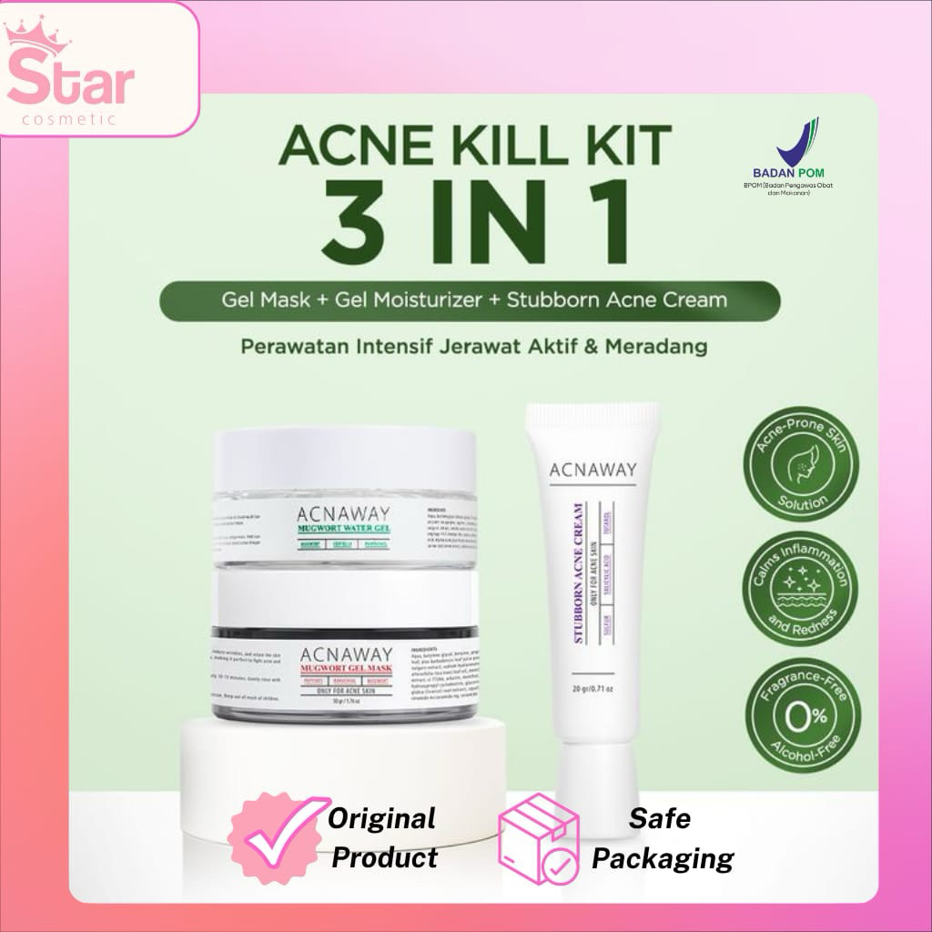 ACNAWAY  Mugwort Gel Mask / Mugwort Gel Moisturizer