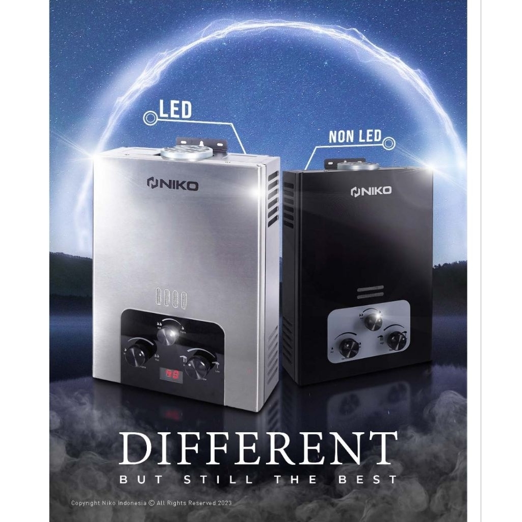 Niko Gas Water Heater LED Onsen Pemanas Aor Gas Niko