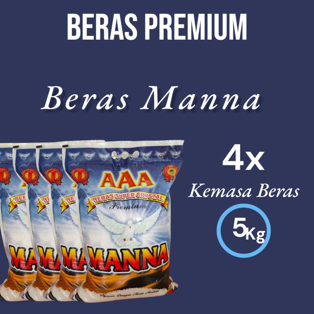 

Beras Premium Manna 5kg (4 sak)