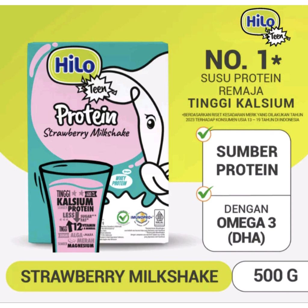 

Hilo Teen Strawberry Milkshake 500gr / Melon 400 gram