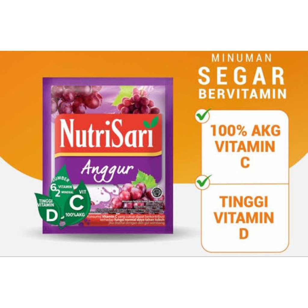 

Nutrisari Anggur 1 pack / 4 renceng