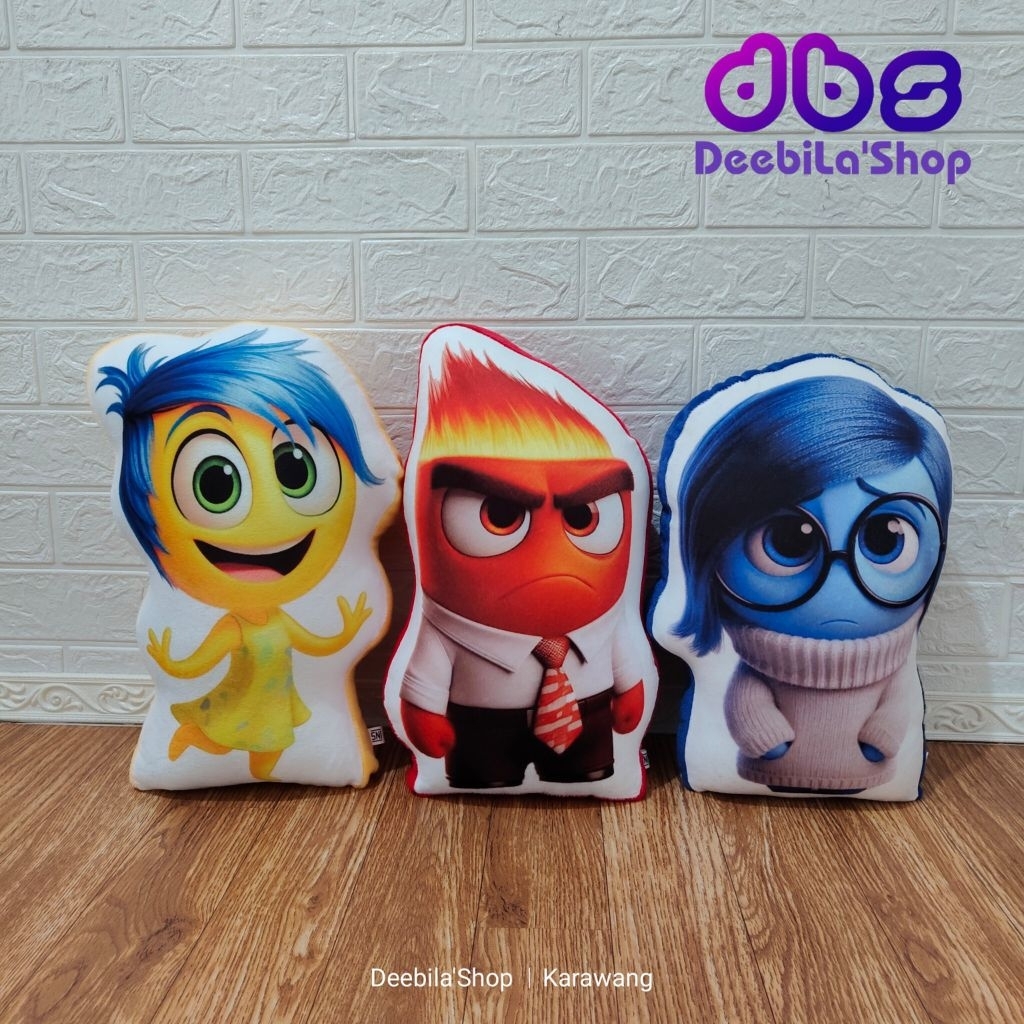 BONEKA BANTAL KARAKTER INSIDE OUT FREE UKIR NAMA / BONEKA INSIDE OUT PRINTING CUSTOM NAMA