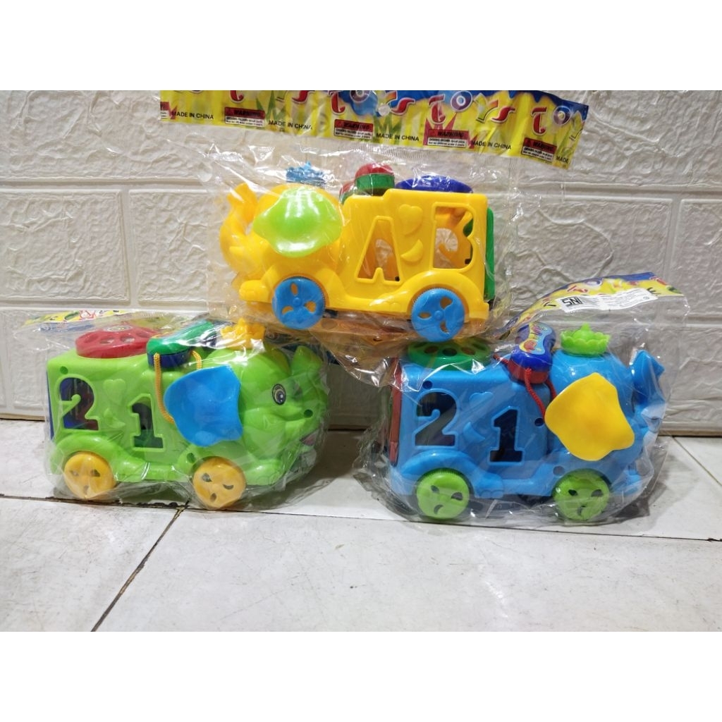 Mainan Edukasi Anak Mobil Gajah di tarik bisa Jalan Sendiri