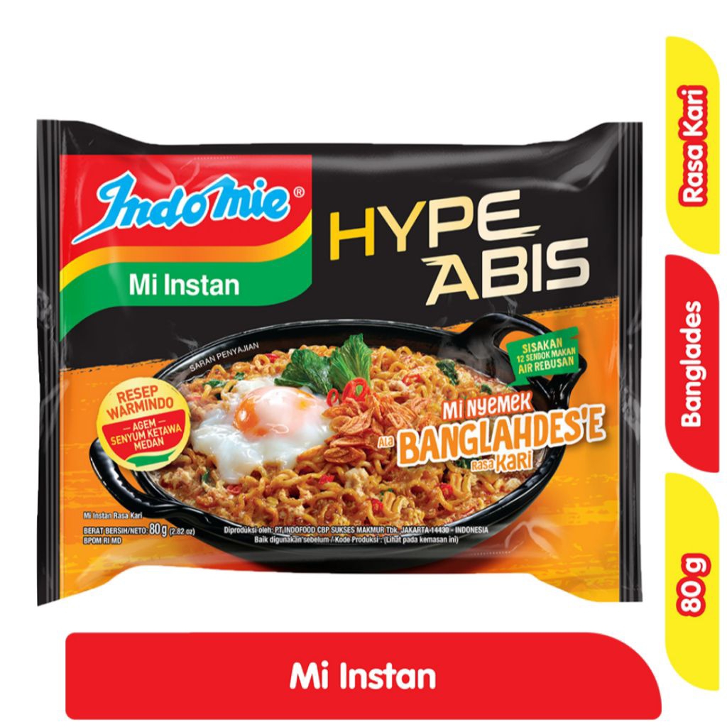 

Indomie Hype Abis Mi Instan Nyemek Bangladesh Kari 80 g