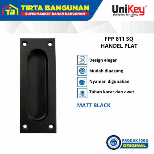 UNIKEY FPP 811 SQ FLUSH PULL PLATE/ Handle pintu tanam