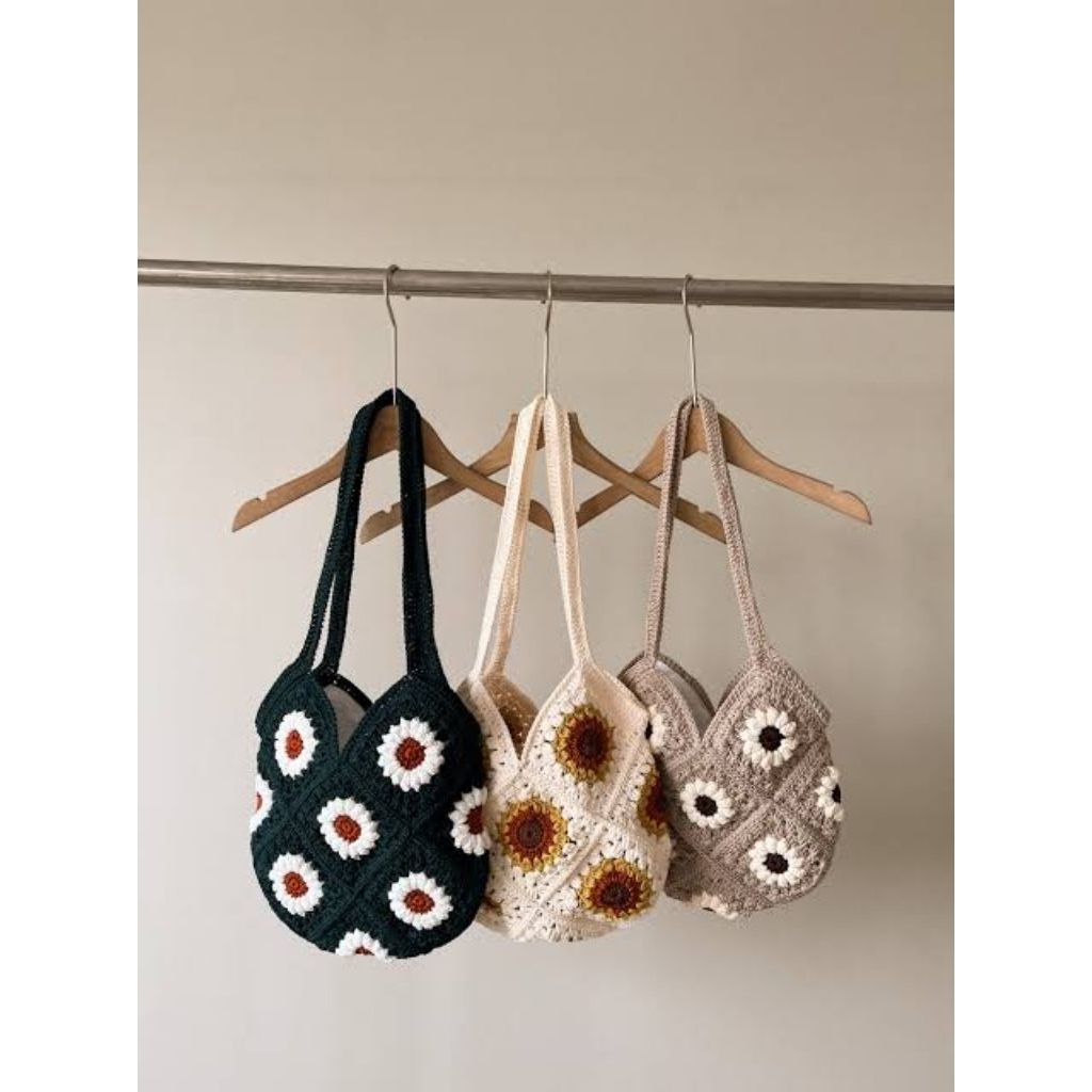 Tas Rajut Bali Totebag Tas Bahu Wanita