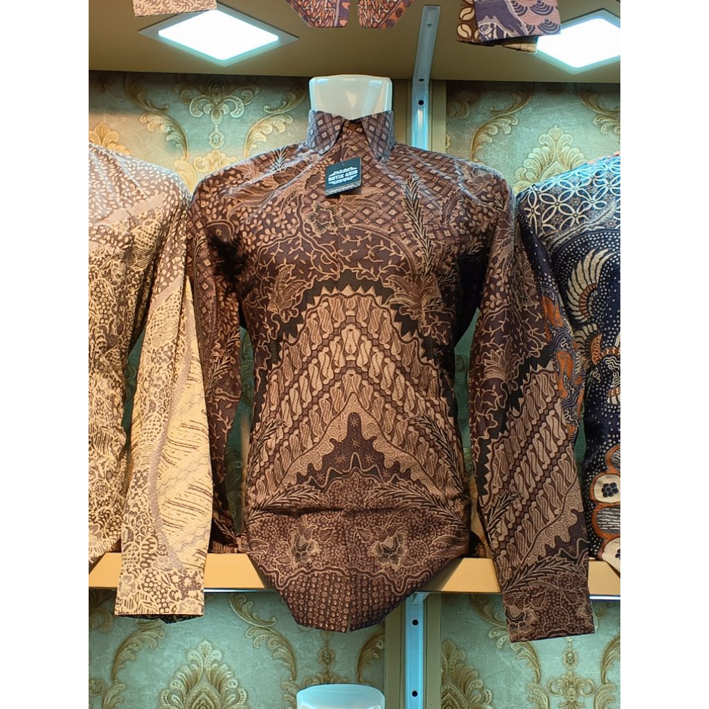 Kemeja batik pria bahan doby lapis furing Hero bahan adem tidak panas batik seragam batik mewah bati