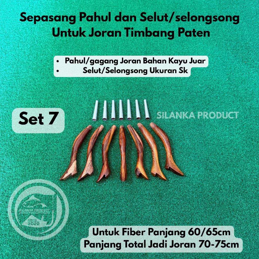 Sepasang Pahul dan Selut Untuk Joran pancing 70cm/jerpon/Joran paten
