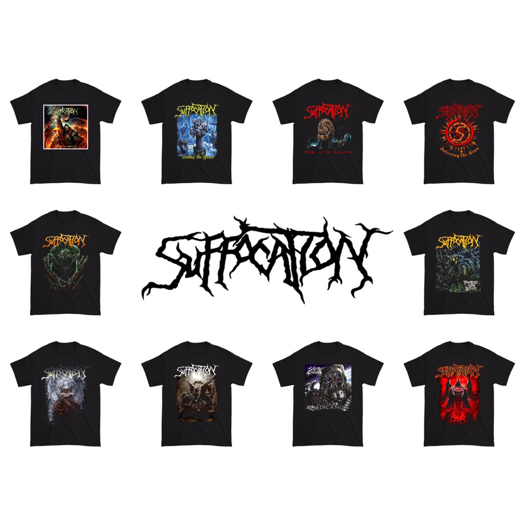 Kaos Suffocation Band Music | Baju Suffocation Band Musik | Kaos Band Suffocation Music | Baju Band 