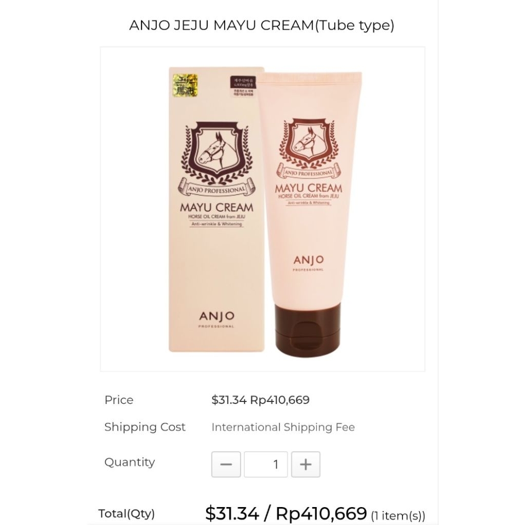 [ANJO]MAYU CREAM 80ML CREAM WAJAH WHITENING PREMIUM