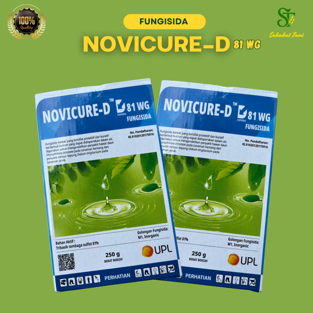 Fungisida NOVICURE-D 81wg 250 gram - Tribasik Tembaga Sulfat