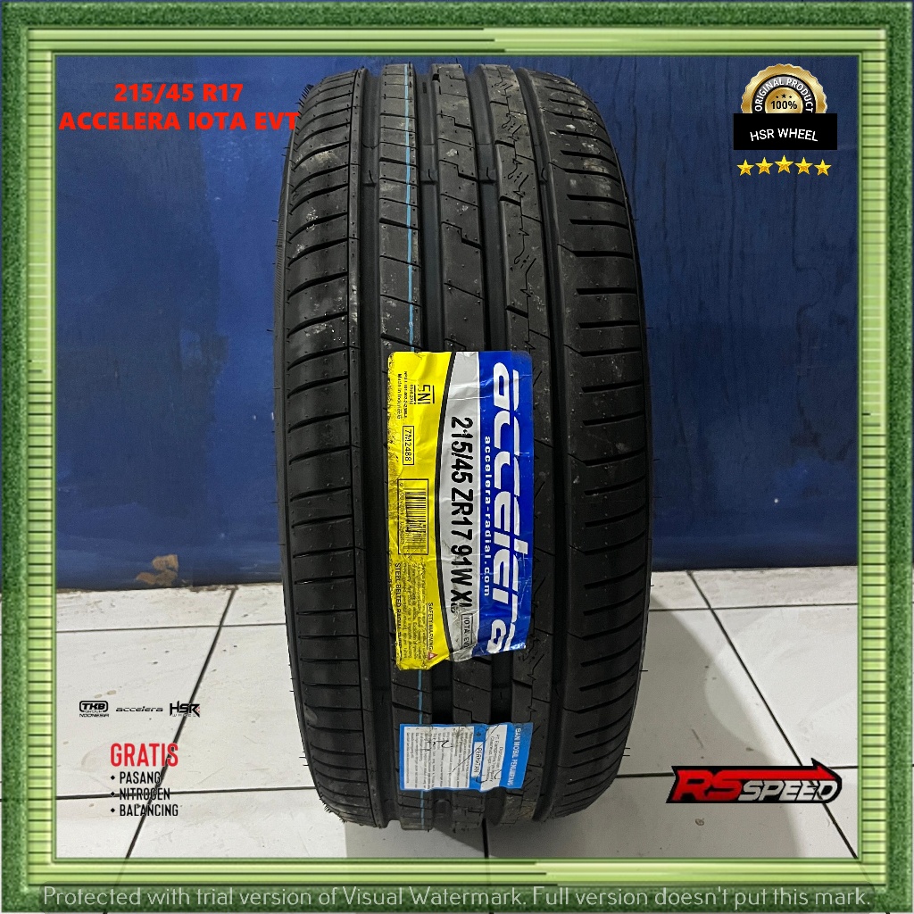 Ban Mobil ACCELERA IOTA EVT Ring 17 Ukuran 215/45 R17 Ban Mobil Tubles R 17 215 45
