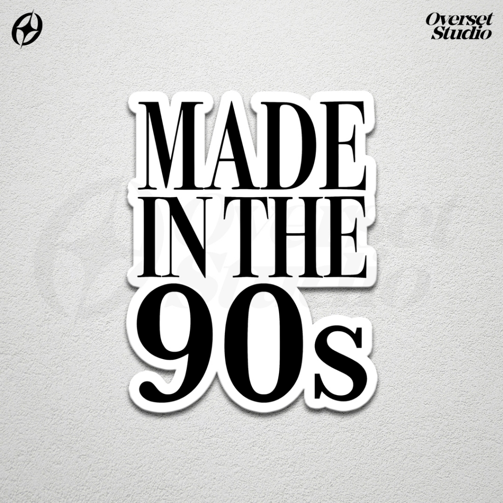 

(GRATIS ONGKIR & COD) Stiker Sticker Made In The 90s / Stiker Aesthetic 90s Vintage / Sticker Vinyl Glossy / Aesthetic Sticker / Sticker Band / Stiker Brand Lokal / Stiker Satuan / Sticker Custom / Sticker Helm / Stiker Tumbler / Stiker Anti Air