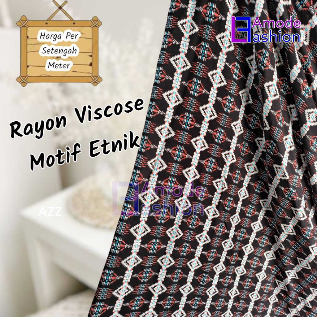 Kain Rayon Viscose Motif Etnik