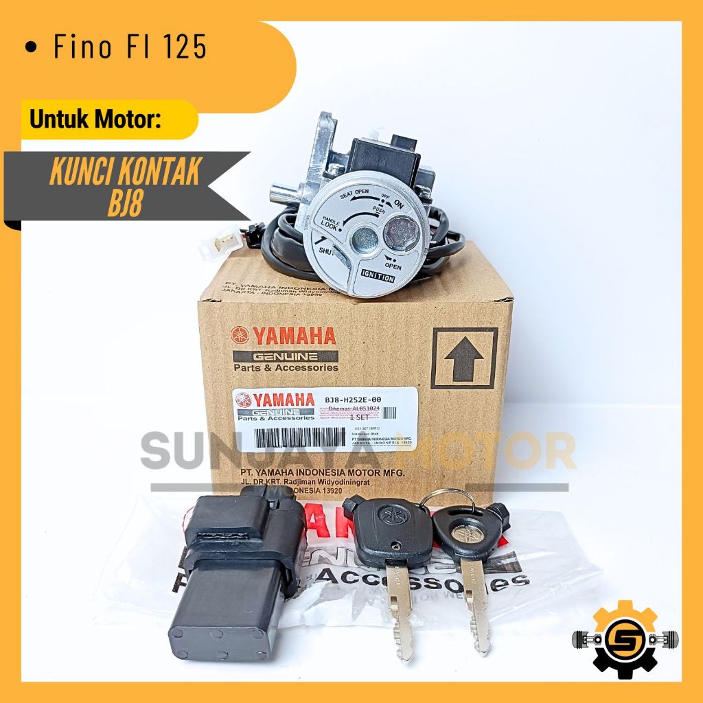 Kunci Kontak Set BJ8 Keyset Konci Kontak Original Yamaha Fino Grande Fino FI 125  Kunci 1 Set Key Se