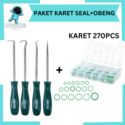 Paket Karet O Ring Seal + Obeng Obeng Cungkil Karet Seal O Ring 270 PCS / Rubber O Ring Seal Tighten